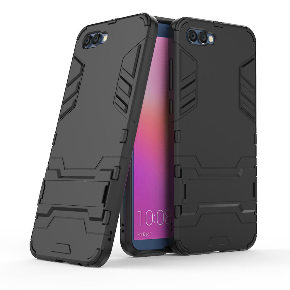(Black) Cool Plastic Tpu Kickstand Hybrid Case For Huawei Honor V10 / View 10 Black 5413368069568