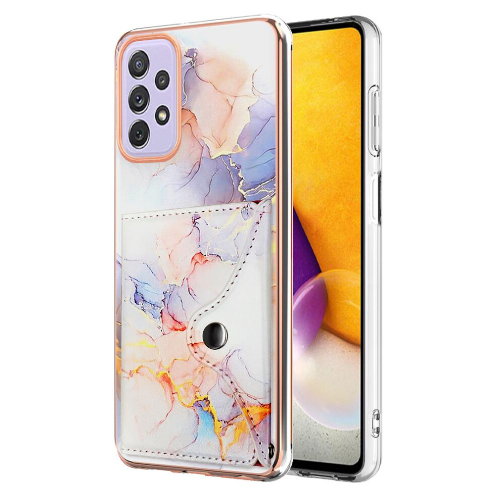 (White) Case For Samsung Galaxy A23 4G/5G Slim Wallet Marble Soft Tpu Bumper Card Slots White 764762749163