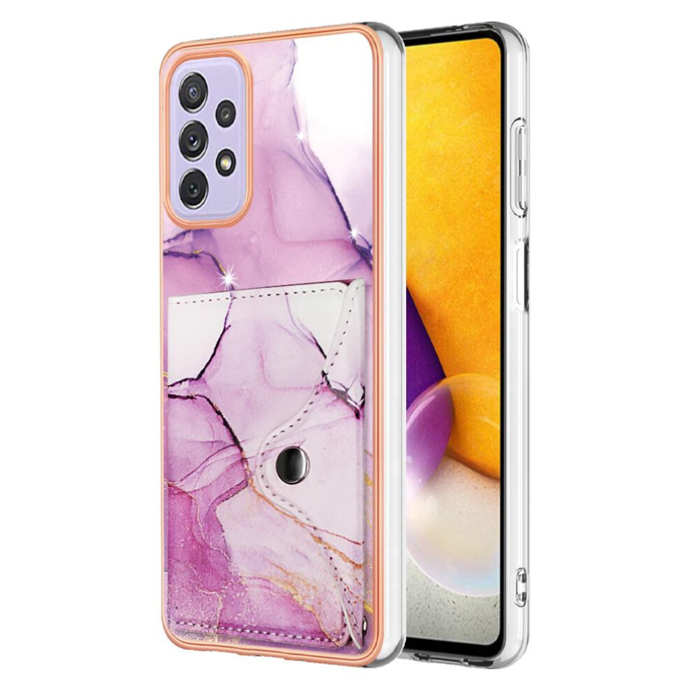 (Rose ) Case For Samsung Galaxy A23 4G/5G Slim Wallet Marble Soft Tpu Bumper Card Slots Red 764762749170