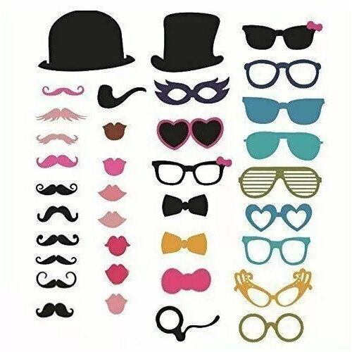 36 Pcs Happy Birthday Party Photo Booth Props Party Decor Selfie on OnBuy