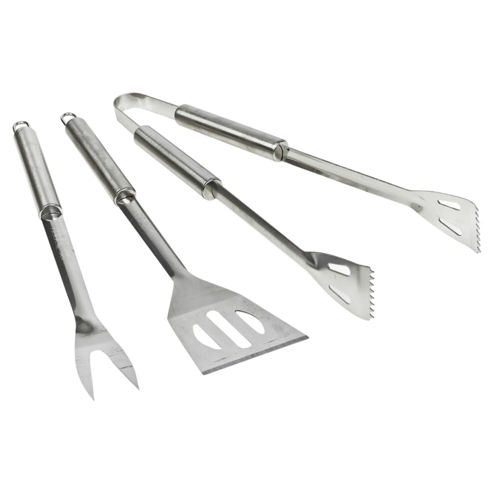 3 Piece Stainless Steel Barbecue Utensil Tool Set Food