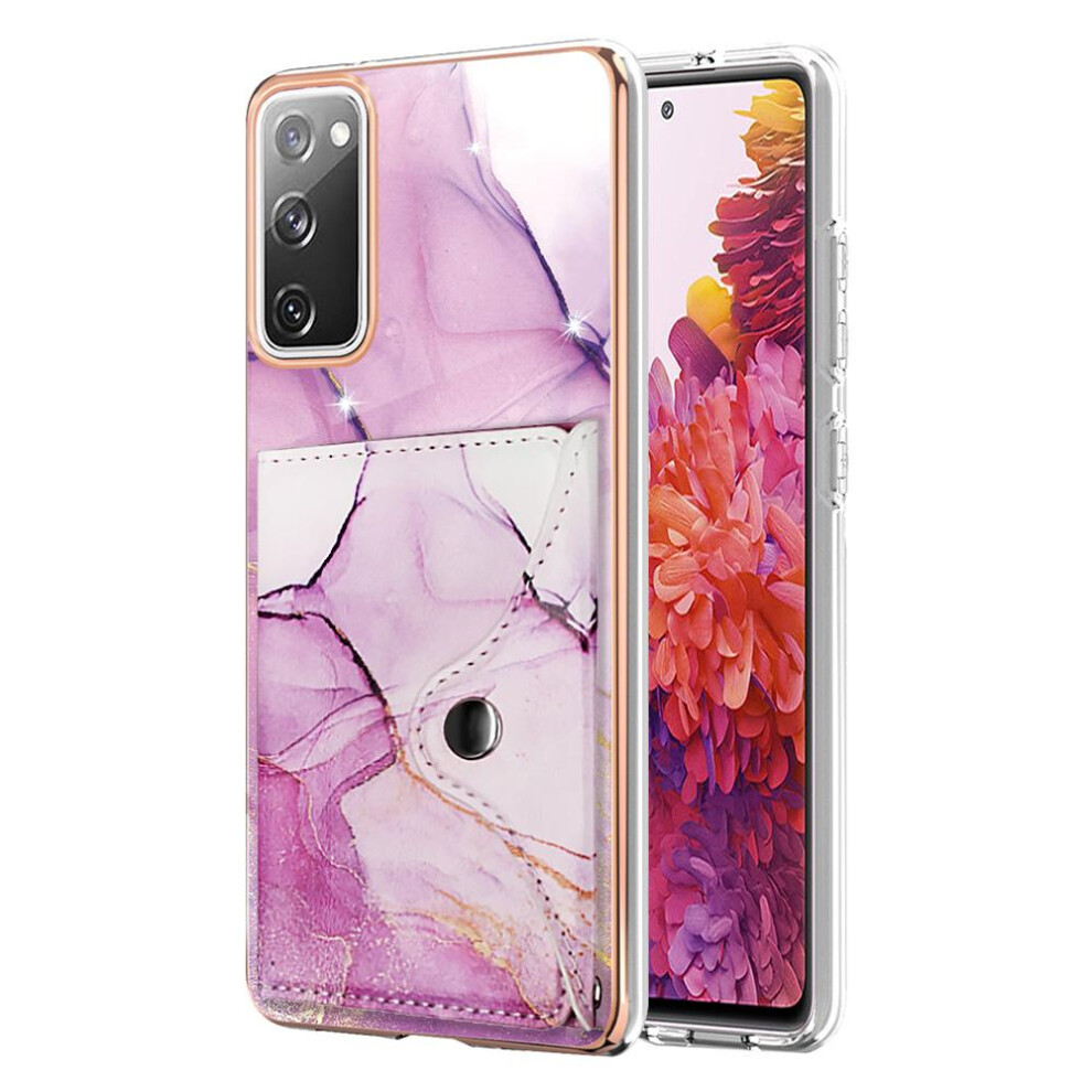 (Rose ) Case For Samsung Galaxy S20 Fe 5G/4G Marble Card Slots Soft Tpu Bumper Slim Wallet Red 764762750749