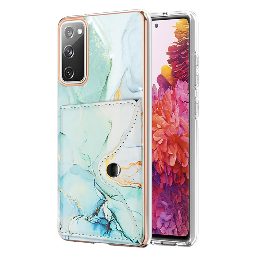 (Green) Case For Samsung Galaxy S20 Fe 5G/4G Marble Card Slots Soft Tpu Bumper Slim Wallet Green 764762750770