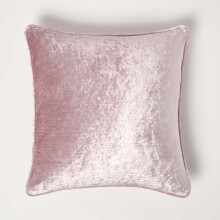 (Pink, 60 x 60 cm) Luxury Crushed Velvet Cushion Cover