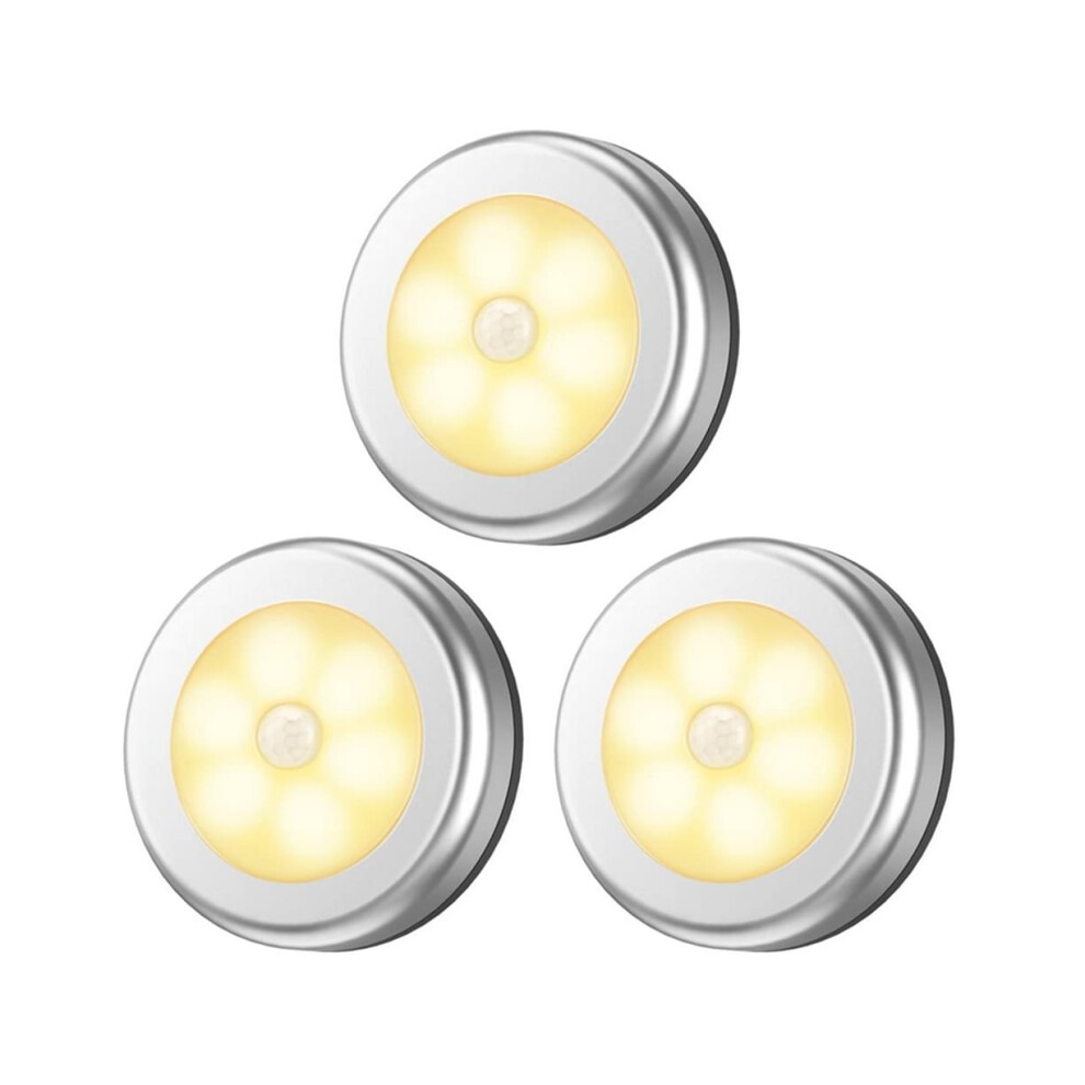 3 Pack Battery-Powered Motion Sensor Light Closet Lights Stair Lights