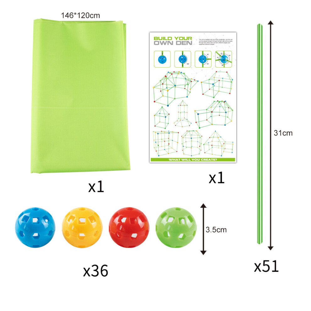 (87pcs No box) Kids forts building kit Construction Fortress Child Game Tents-image-OPC-PDVS65R-NEW