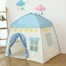 (blue) Children's Tent Indoor Outdoor Games Garden Tipi Princess Castle Folding Cubby Toys