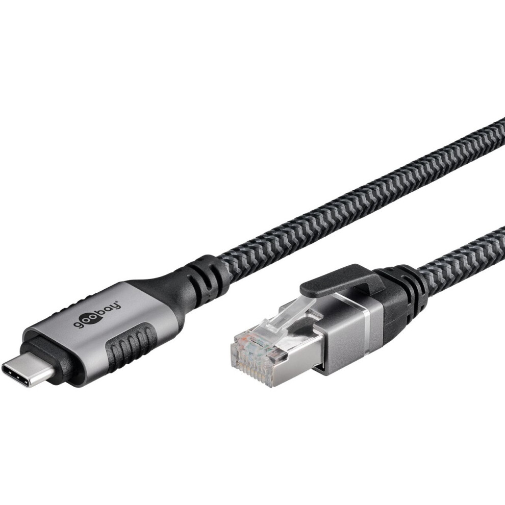 Goobay Usb-C 3.1 > Rj45 (St-St) 1M Ethernet-Kabel Schwarz-Silber 4040849706967