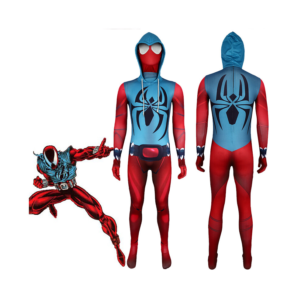 Photos - Fancy Dress  Spider Boy Cosplay Jumpsuit Men's Superhero Costume(Height 190-200cm)
