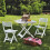 URBN Living (White) Folding Table and 2 Chairs Set for Outdoor Garden 1