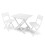 URBN Living (White) Folding Table and 2 Chairs Set for Outdoor Garden 3