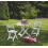 URBN Living (White) Folding Table and 2 Chairs Set for Outdoor Garden 10