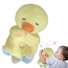 Breathing 11.8-Inch Ultra Soft Ducks Stuffed Animal Glowing Sleep Buddy