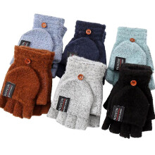 (green) Winter Autumn Baby Gloves Kids Wool Fingerless Mittens Soft Knitted Cotton Mitten For Newborns Boys Girls Christmas Gifts