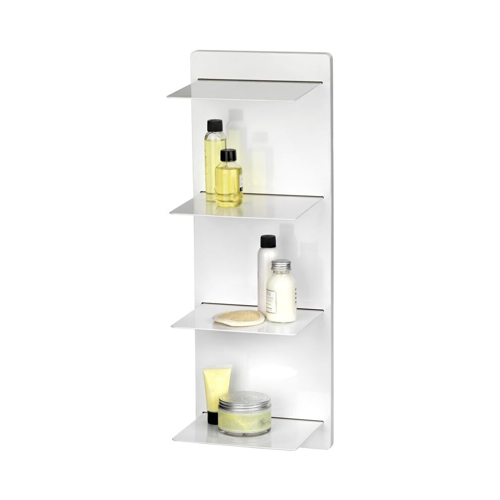 Croydex Meon White Open Front Storage Wall Mounted shelf Shelving Unit