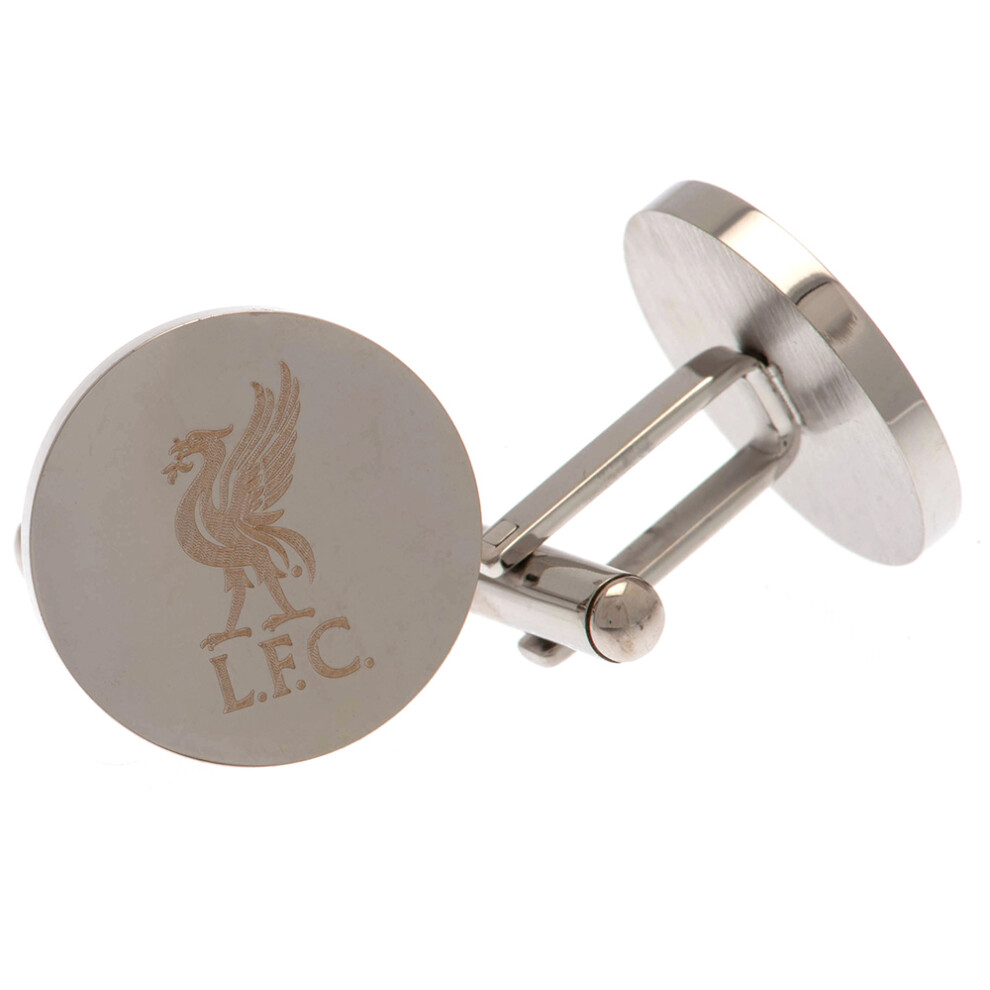 Liverpool Round Stainless Steel Cufflinks