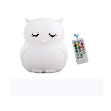 Children's night light, Baby Owl Night light with remote control and color changing LED lamp for nursery
