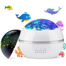 Star Projector Children'S Night Light, Novel Moon Star/Marine Animal Night Light