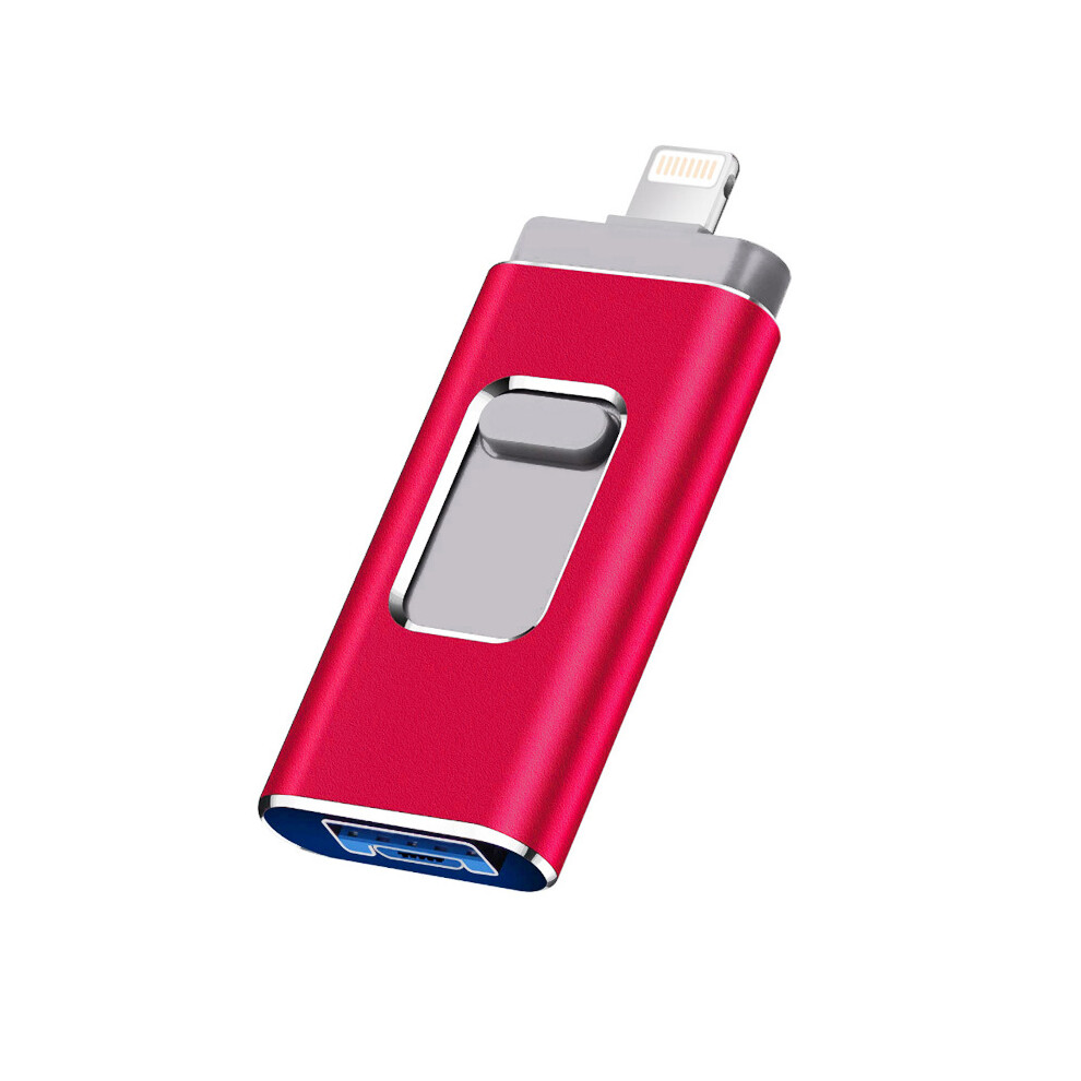 Usb Flash Drive For Iphone/Computer 64Gb Memory Stick (64Gb, Red) Can Store Files And Photos