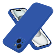 (IPHONE 14, Blue) For Apple iPhone 15 14 13 12 Pro Max SE 2020 / 2022 / 7 / 8 Liquid Silicone Shockproof Phone Case