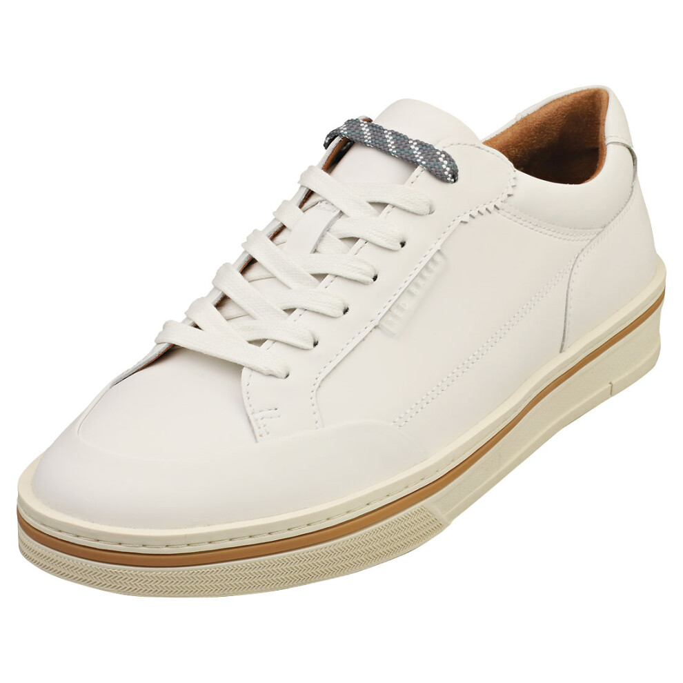 (9) Ted Baker Hampstd Mens Casual Trainers in White