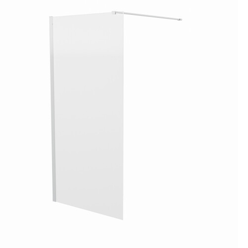 NES Home Samoa 900mm Wet Room Panel 8mm Tempered Glass & Chrome Support Bar 2