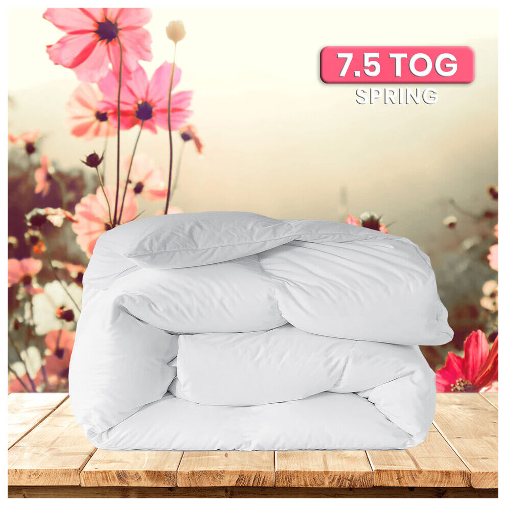 (King: 230 X 220 cm, 7.5 Tog) Anti Allergy Summer Duvets & Quilts 4.5 & 7.5 Tog Duvet Bedding