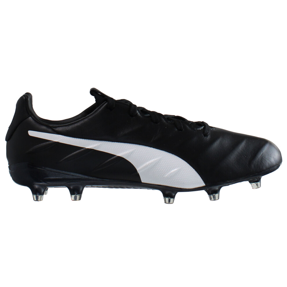 (8, Black) Puma King Platinum 21 FG/AG  Black Smooth Leather Mens Football Boots 106478 01 (UK )