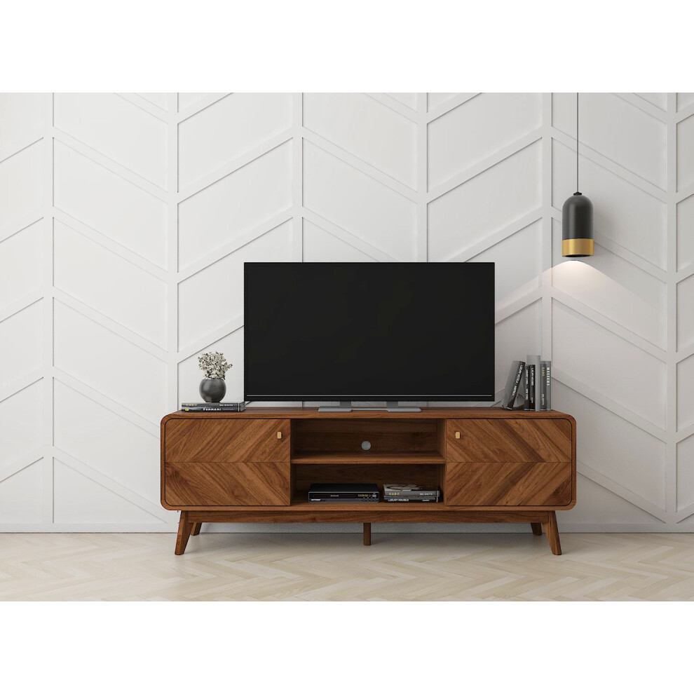 LV44, Columbian Walnut TV Cabinet , 1.6m