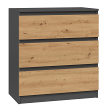 ASTER T3 - 3-drawer chest - 77x70x40 - Storage furniture - Scandinavian style