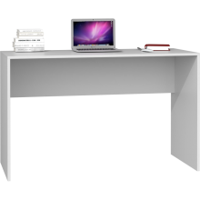 (White) PLUS | Contemporary desk 120x76x50 cm | Large and comfortable top | Computer table | Modern and functional design