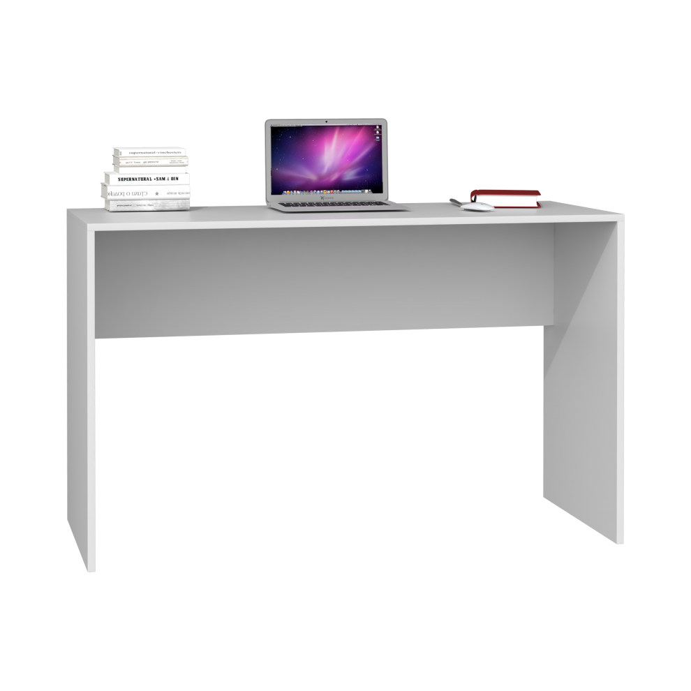 (White) PLUS | Contemporary desk 120x76x50 cm | Large and comfortable top | Computer table | Modern and functional design