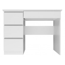 (White) MESO - Straight desk modern style desk/bedroom - 98x51x76 cm - 4 drawers