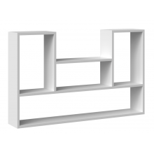 (White) LULU - Hanging bookcase - Wall shelf - 100x60x16 cm - Living room wall storage