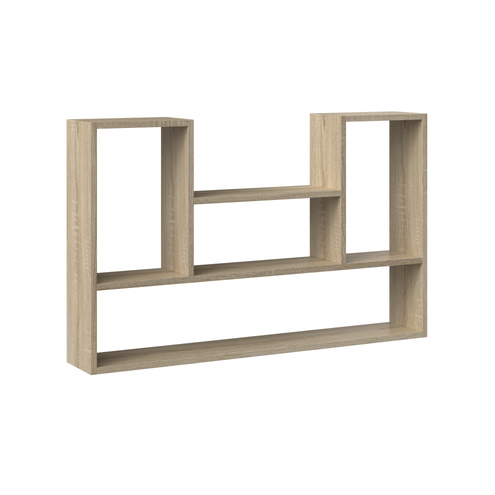 (Sonoma) LULU - Hanging bookcase - Wall shelf - 100x60x16 cm - Living room wall storage