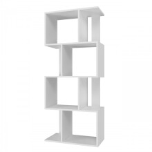 (White) GILDA - Modular bookcase, modern style - Dimensions 59.5x30x140 cm - Room divider