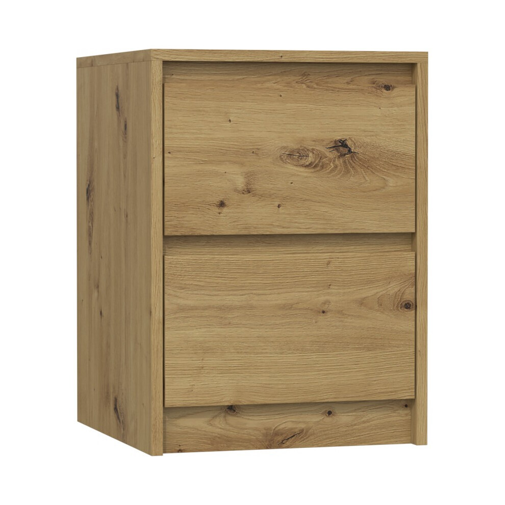 (Oak) IRIS | Scandinavian style bedside table 55x43x40cm | Bedside table 2 drawers | Bedside table modern style | Modern storage furniture