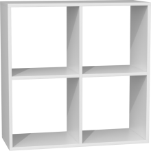 (White) MARION | Functional bookcase shelf bedroom/office/living room | Dimensions : 75x74x30 |Book storage unit