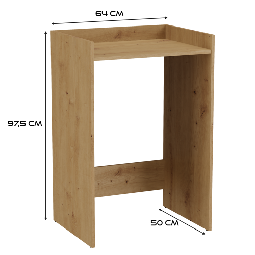 (Oak) Storage unit for washing machine - 64x50x97.5 cm 2
