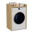 (Oak) Storage unit for washing machine - 64x50x97.5 cm 2