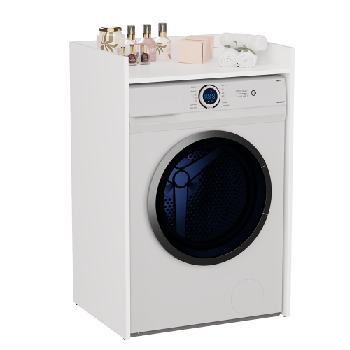 (White) Storage unit for washing machine - 64x50x97.5 cm 1