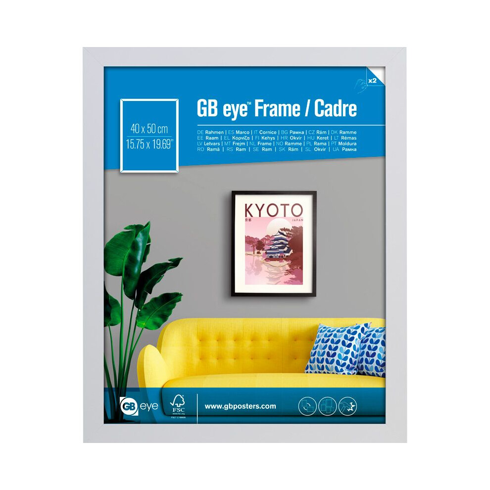 GB Eye Contemporary Wooden White Picture Frame - Mini - 40 x 50cm