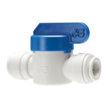 John Guest 12mm Push-Fit Shut-Off Valve Stop Tap for Caravans, Motorhomes &amp; Boats – 1/4-Turn, Tool-Free, PP with EDPM O-Ring