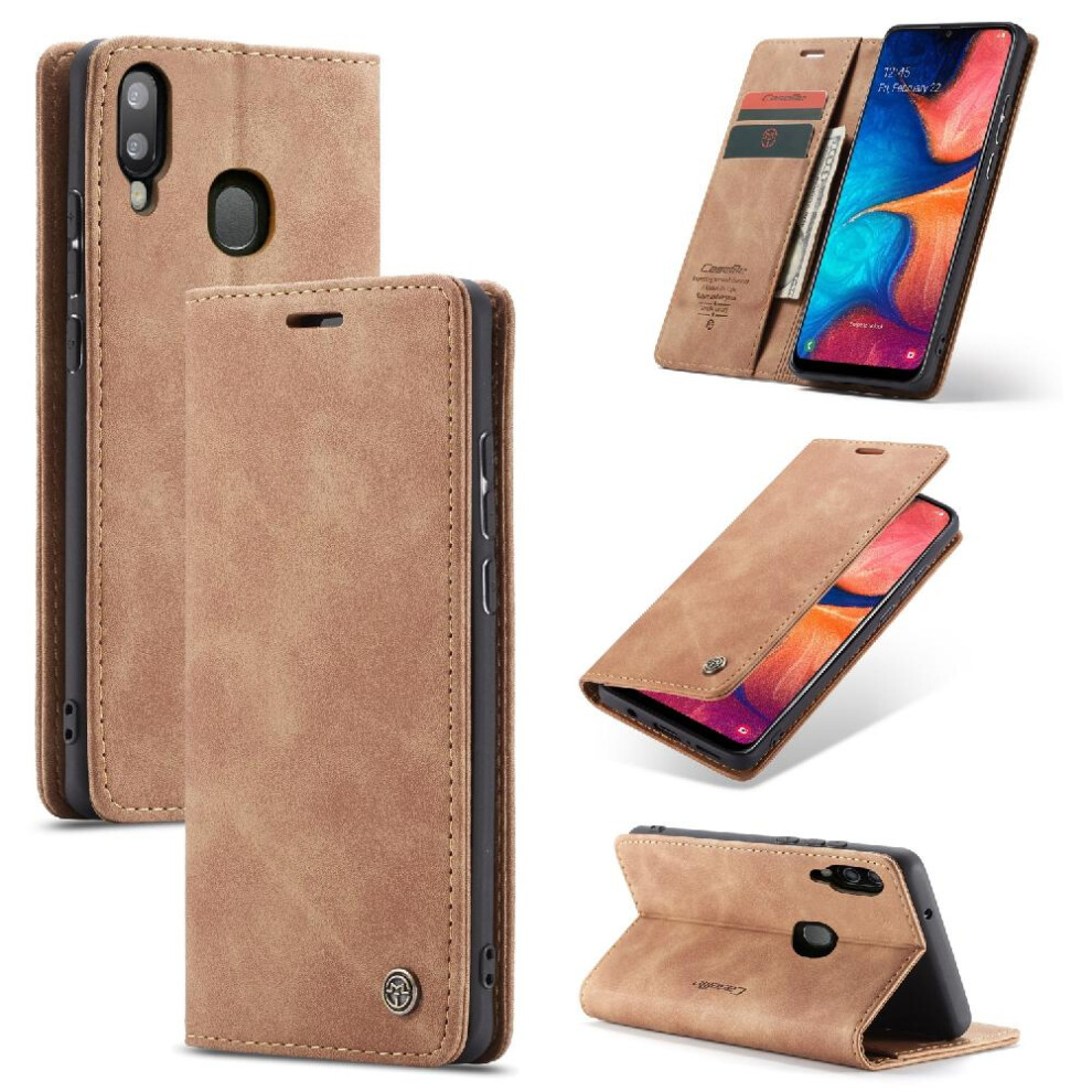 (Yellow) Flip Case For Samsung Galaxy A20e Flip Folio Book Magnetic Closure Shockproof Vintage Pu Leather Wallet Case Card Slot Kickstand Yellow 764762752293