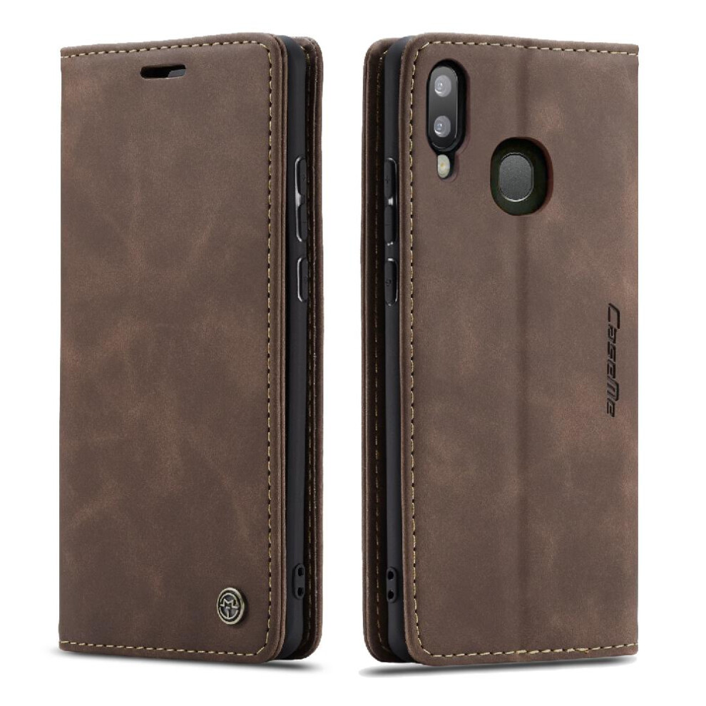 (Brown) Flip Case For Samsung Galaxy A20/A30/M10s Vintage Pu Leather Wallet Flip Folio Book Case Card Slot Kickstand Magnetic Closure Shockproof Brown 764762752361