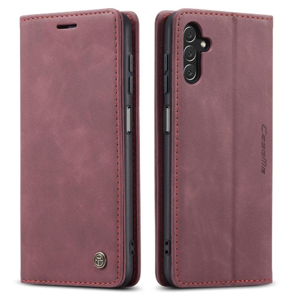 (Red) Flip Case For Samsung Galaxy A14 4G/5G Flip Folio Book Case Card Slot Kickstand Vintage Pu Leather Wallet Magnetic Closure Shockproof Red 764762752385