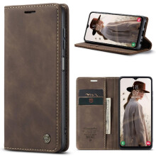 (Brown) Flip Case for Samsung Galaxy A13 4g/5g Flip Folio Book Vintage Pu Leather Wallet Magnetic Closure Shockproof Case Card Slot Kickstand