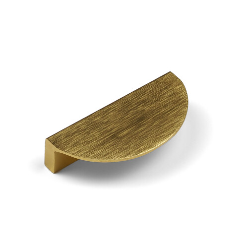 Satin Brass Half Moon Kitchen Cabinet Pull Handle 64mm 1