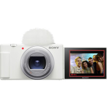 Sony ZV-1 II Appareil photo numérique (Blanc) pour vlogueurs - 20,1 MP, capteur 1 pouce Exmor RS, 18-50 mm f/1,8-4, UHD 4K30p, écran LCD latéral