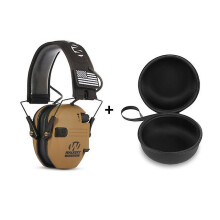 (yellow with case) Earmuffs Active Headphones For Shooting Electronic Hearing Protection Ear Protect Noise Reduction Active Hunting Headphone